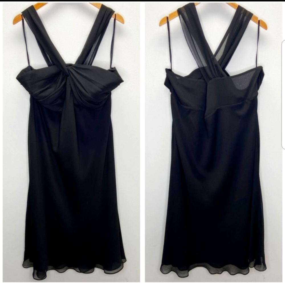 Lane Bryant Cocktail Black Chiffon Dress